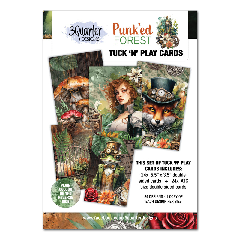 3Quarter Designs Punk'ed Forest - Tarjetas Tuck N Play-1