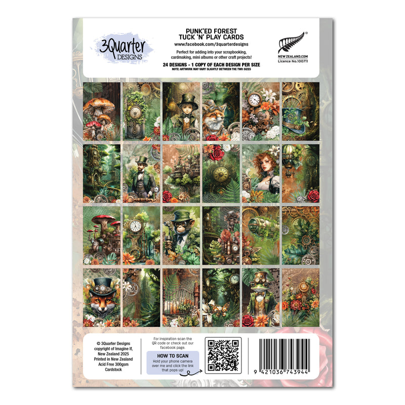 3Quarter Designs Punk'ed Forest - Tarjetas Tuck N Play-2