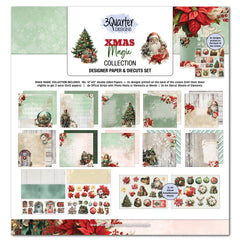 3Quarter Designs Xmas Magic 12x12 Design Paper & Diecuts Set-1