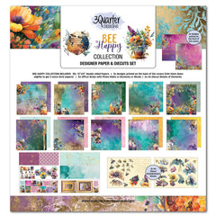 3Quarter Designs Bee Happy 12x12 Scrapbook Collection-1