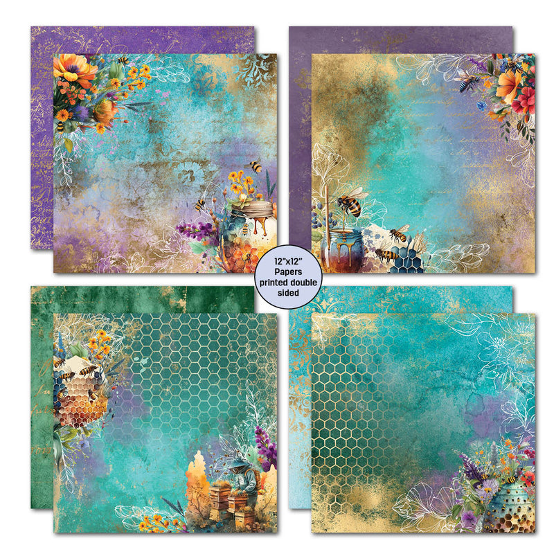 3Quarter Designs Bee Happy 12x12 Scrapbook Collection-3