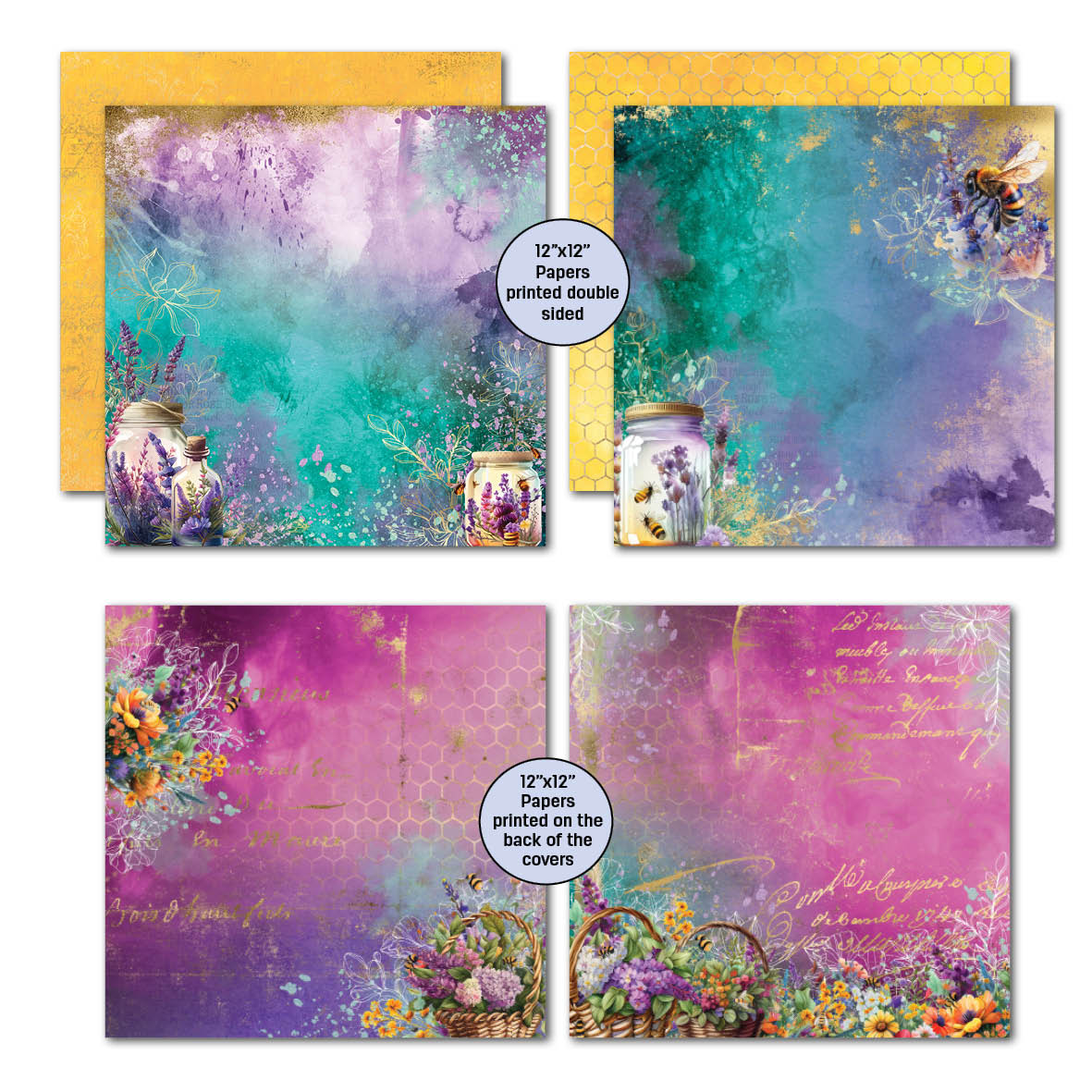 3Quarter Designs Bee Happy 12x12 Scrapbook Collection-5