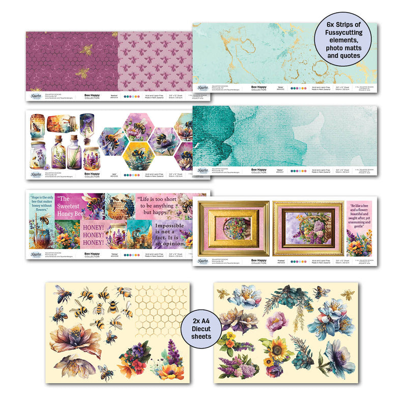 3Quarter Designs Bee Happy 12x12 Scrapbook Collection-6