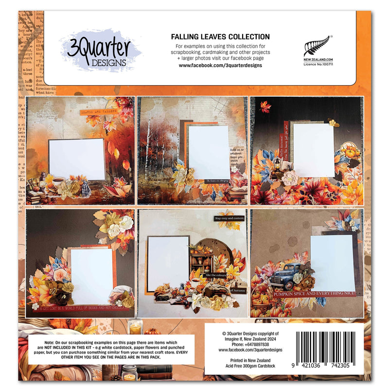 Colección de álbumes de recortes Falling Leaves de 12x12 de 3Quarter Designs-2