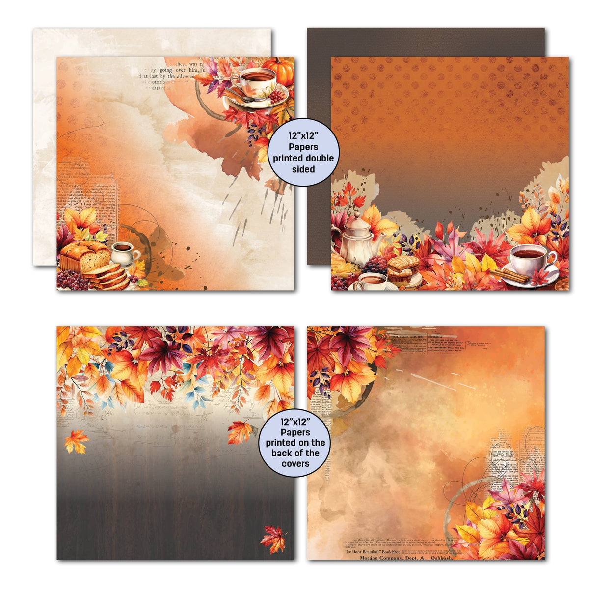 Colección de álbumes de recortes Falling Leaves de 12x12 de 3Quarter Designs-5