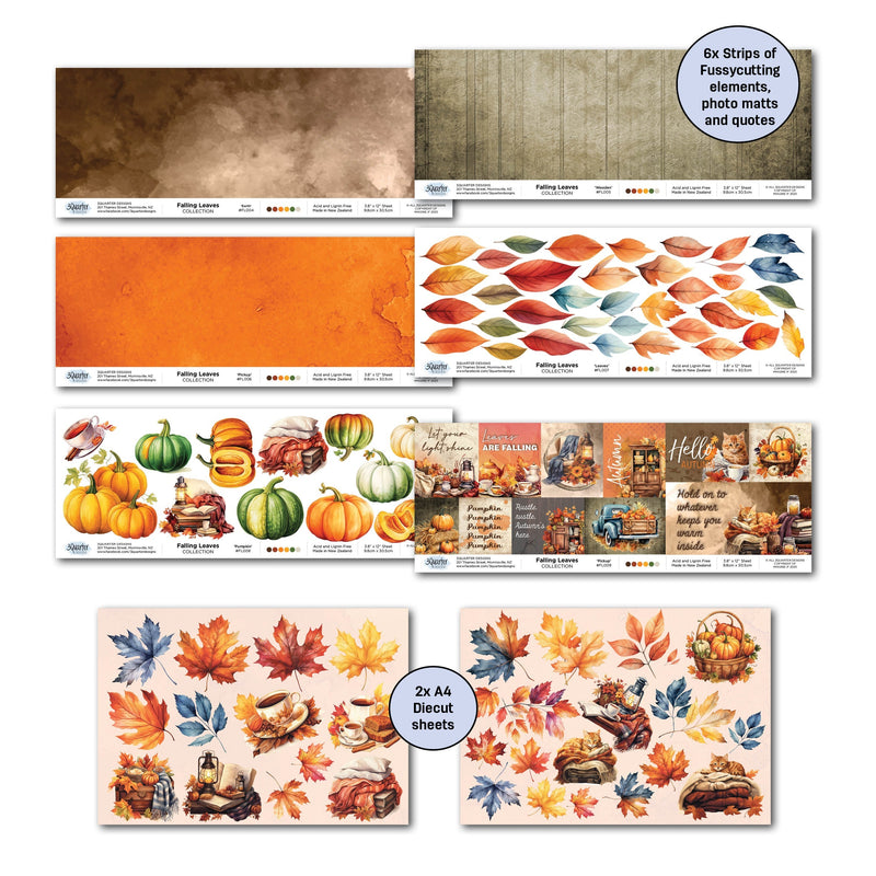 Colección de álbumes de recortes Falling Leaves de 12x12 de 3Quarter Designs-6