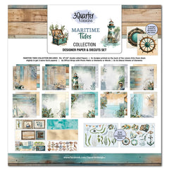 Colección de álbumes de recortes Maritime Tides de 12x12 de 3Quarter Designs-1