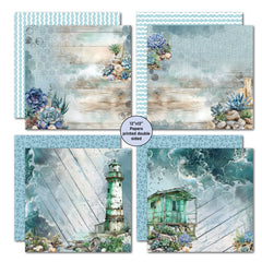 3Quarter Designs Coastal Boardwalk 12x12 Design Paper & Diecuts Set-3