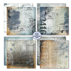 3Quarter Designs Eclectic Clocks 12x12 Design Paper & Diecuts Set-3