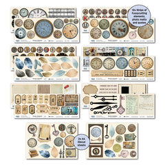3Quarter Designs Eclectic Clocks 12x12 Design Paper & Diecuts Set-6