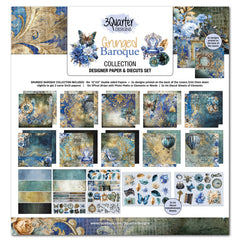 Set de papier et de découpes Grunged Baroque 12x12 3Quarter Designs-1