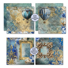 Set de papier et de découpes Grunged Baroque 12x12 3Quarter Designs-5