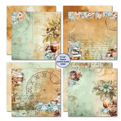 3Quarter Designs Mocha Fix 12x12 Design Paper & Diecuts Set-4