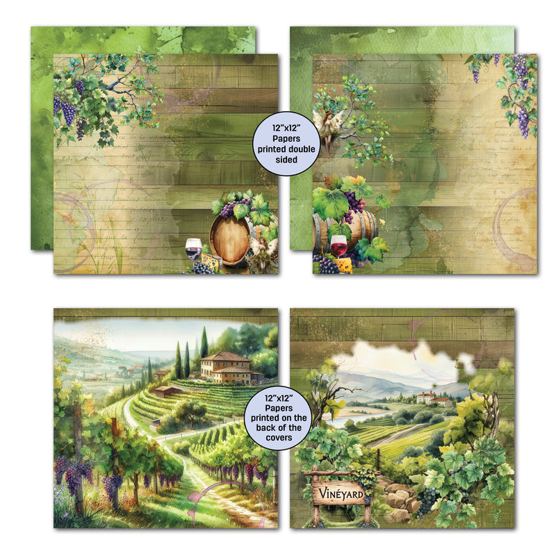 3Quarter Designs Magical Vines 12x12 Design Paper & Diecuts Set-5