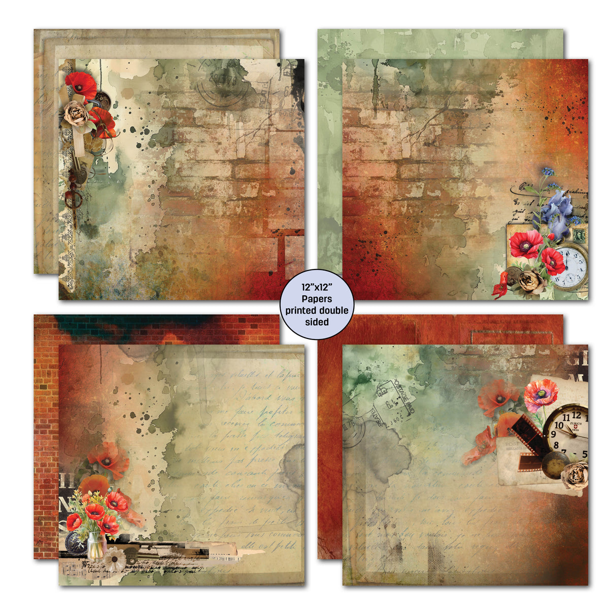 3Quarter Designs Collection Never Forgotten – Papier Design 30x30 cm et Die-cuts-3