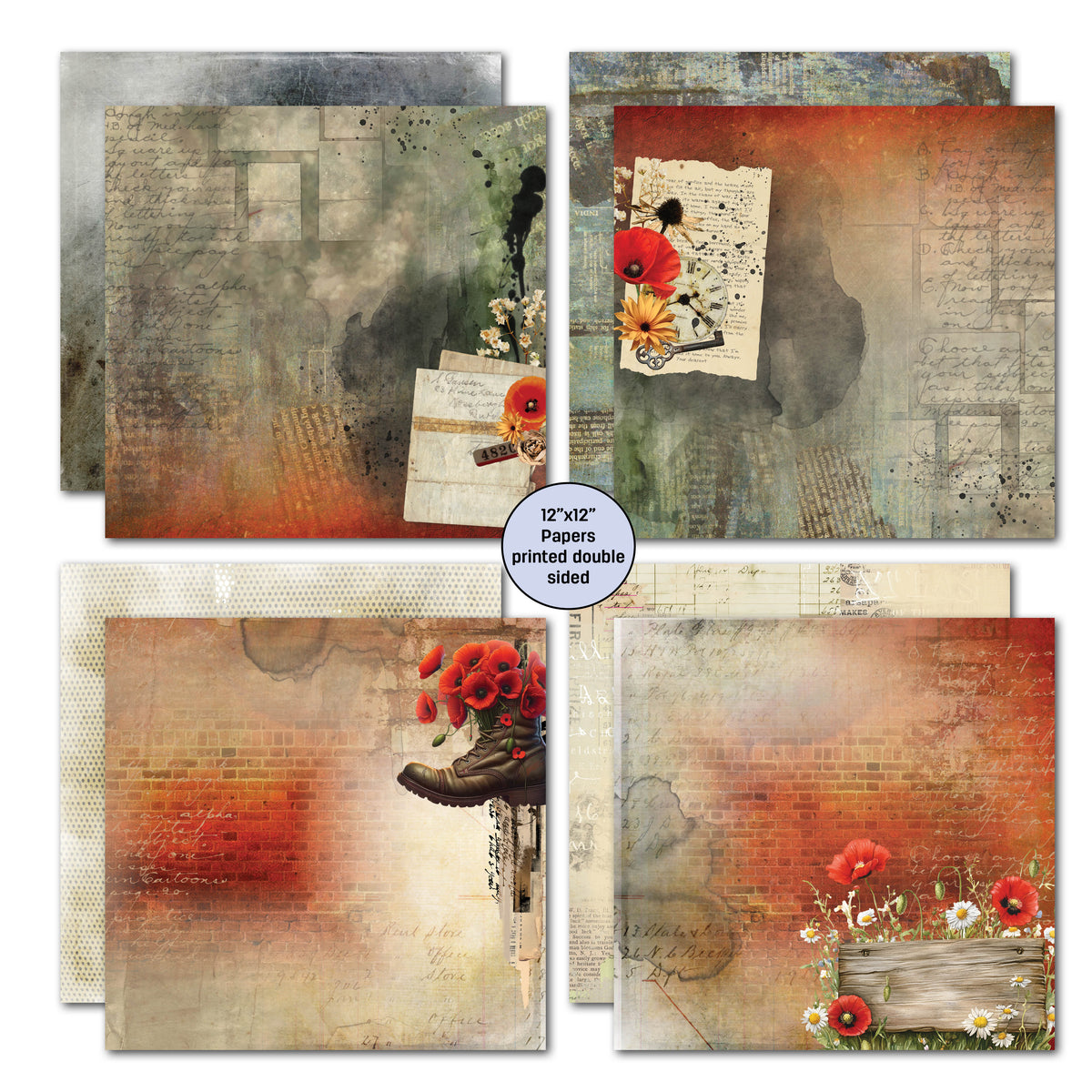3Quarter Designs Collection Never Forgotten – Papier Design 30x30 cm et Die-cuts-4