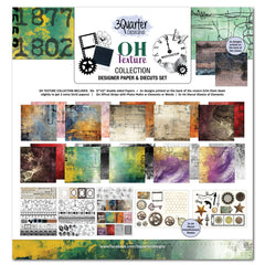 3Quarter Designs Oh Texture 12x12 Design Paper & Diecuts Set-1