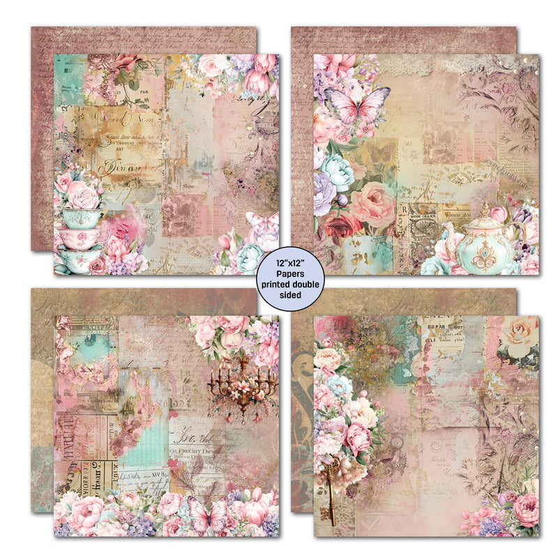 3Quarter Designs Positivi-Tea 12x12 Design Paper & Diecuts Set-3