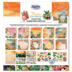 3Quarter Designs Tropic Excursion 12x12 Design Paper & Diecuts Set-1