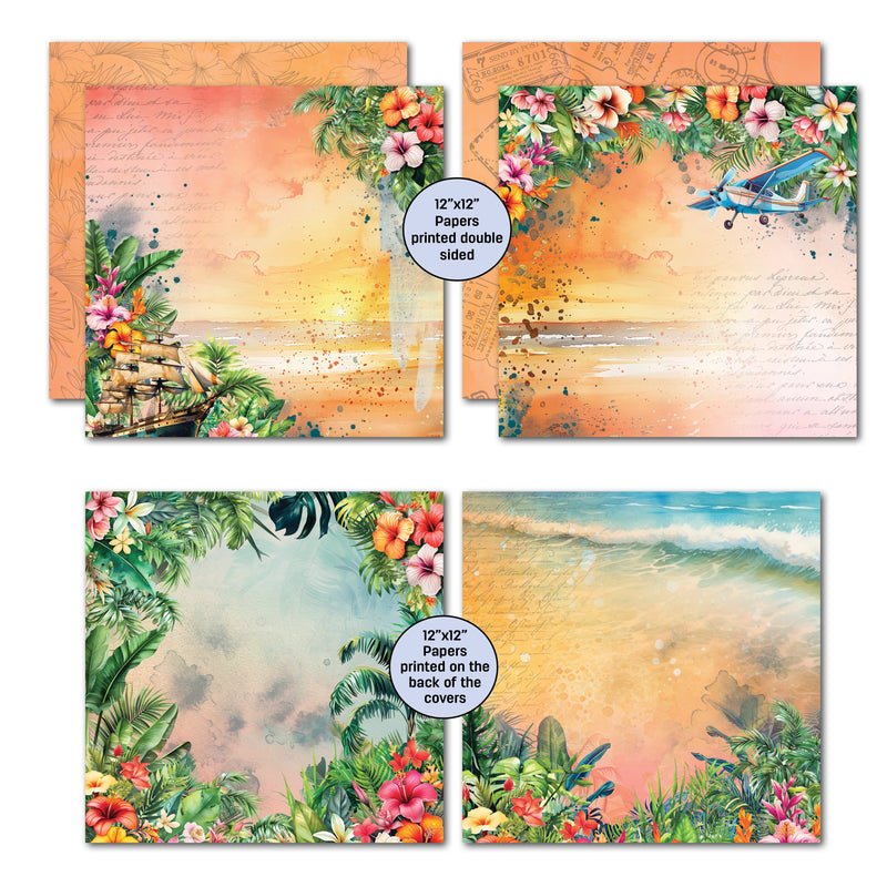 3Quarter Designs Tropic Excursion 12x12 Design Paper & Diecuts Set-5