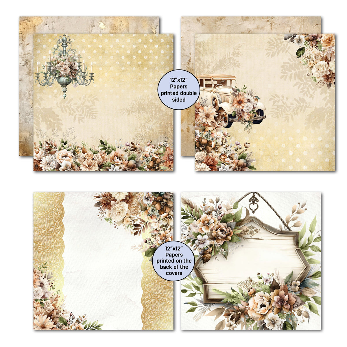 3Quarter Designs Wedded Bliss 12x12 Design Paper & Diecuts Set-5