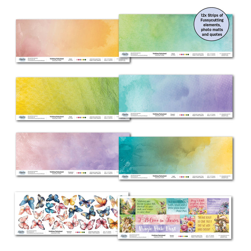 3Quarter Designs Visiting Fairyland 12x12 Design Paper & Diecuts Set-6