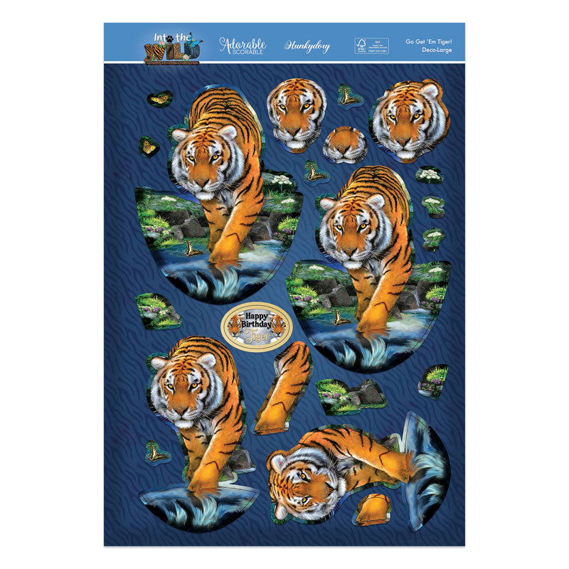 Into The Wild Deco-Large Set - Go Get 'Em Tiger!-3