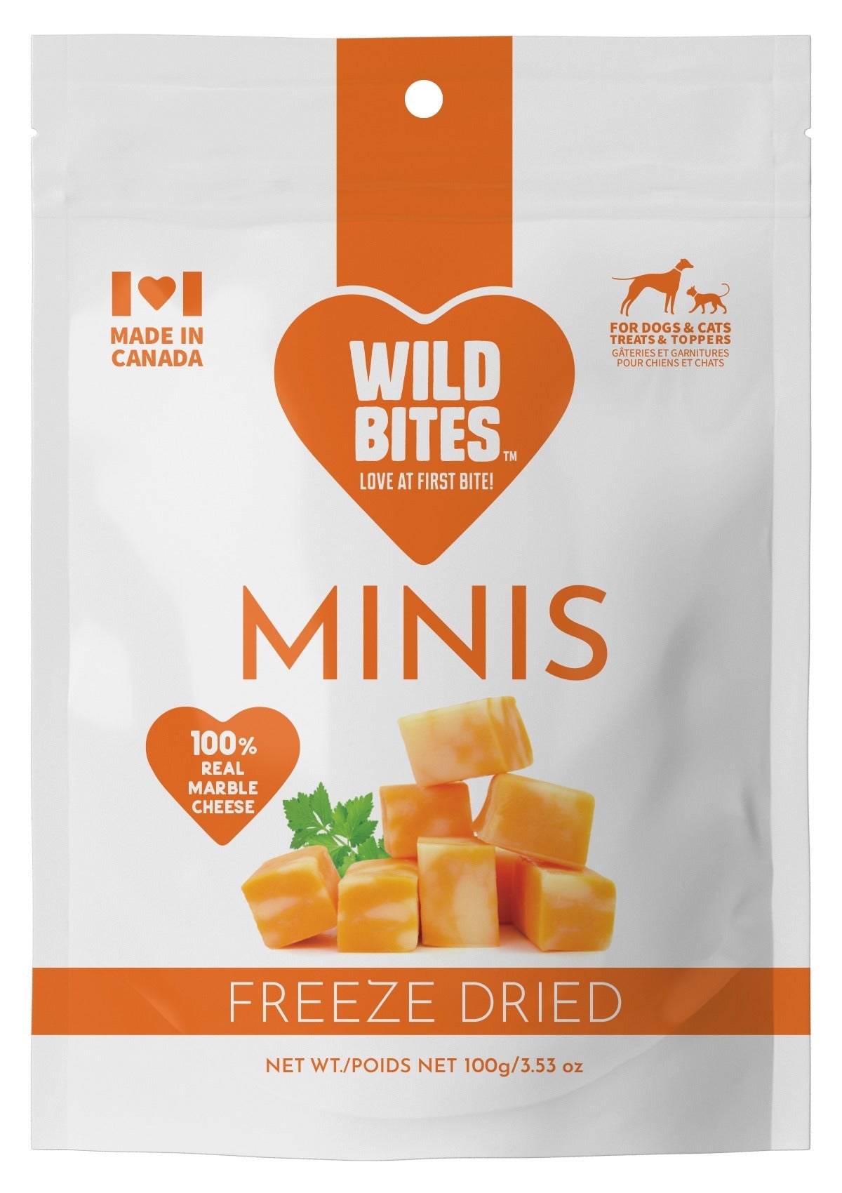 Friandises lyophilisées au fromage marbré pour chiens et chats-1