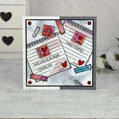 Woodware Clear Singles Love Squares 4 in x 6 in Stamp-3