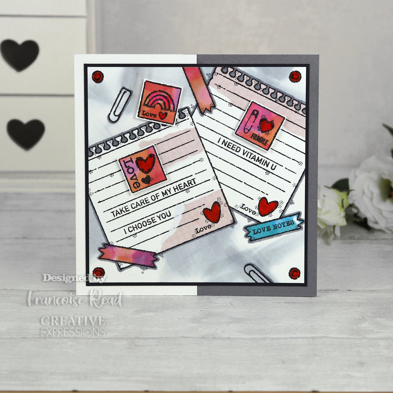 Woodware Clear Singles Love Squares 4 in x 6 in Stamp-3