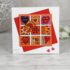 Woodware Clear Singles Love Squares 4 in x 6 in Stamp-2