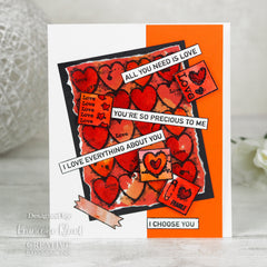 Woodware Clear Singles Love Squares 4 in x 6 in Stamp-4