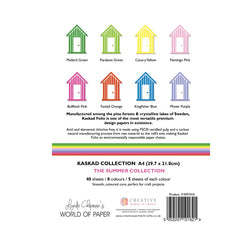 Kaskad Folio Summer Collection A4 225gsm Coloured Core Cardstock 40 sheets-2