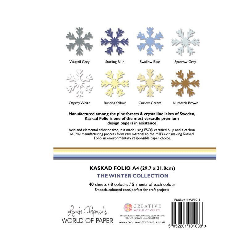 Kaskad Folio Winter Collection A4 225gsm Coloured Core Cardstock 40 sheets-2