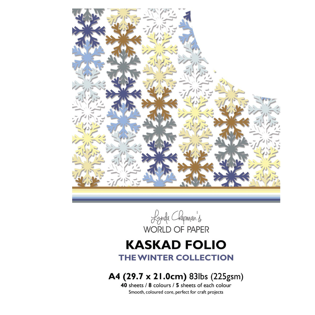 Kaskad Folio Winter Collection A4 225gsm Coloured Core Cardstock 40 sheets-1