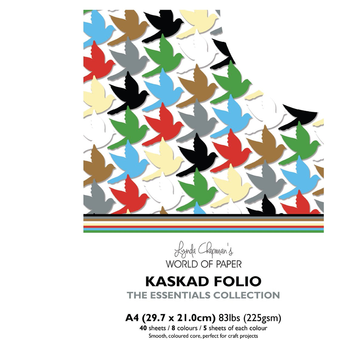 Kaskad Folio Essentials Collection A4 225gsm Coloured Core Cardstock 40 sheets-1