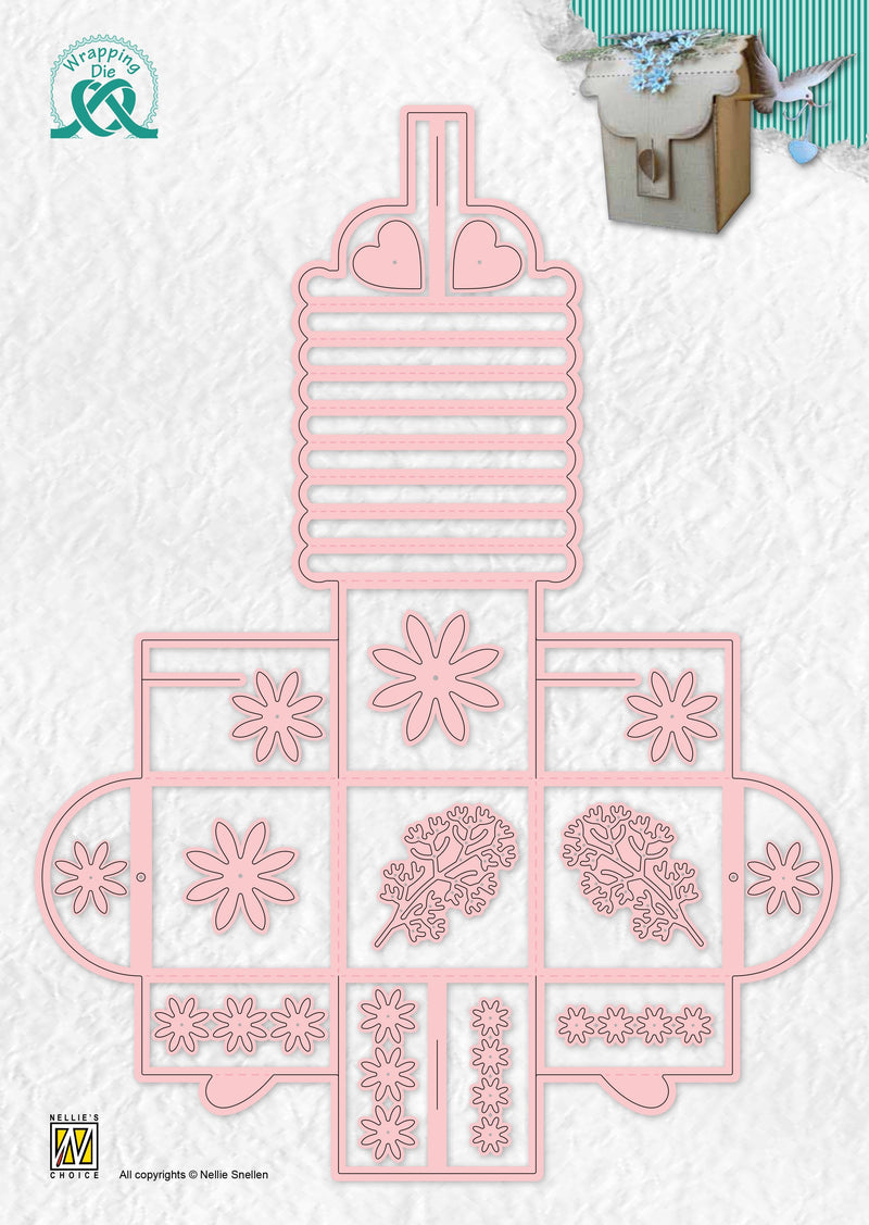 Wrapping Dies Gift Box 13 Flower Box-1