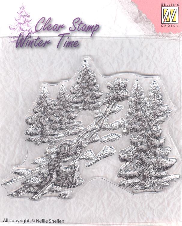 Clear Stamp - Winter Time - Sled Fun-2