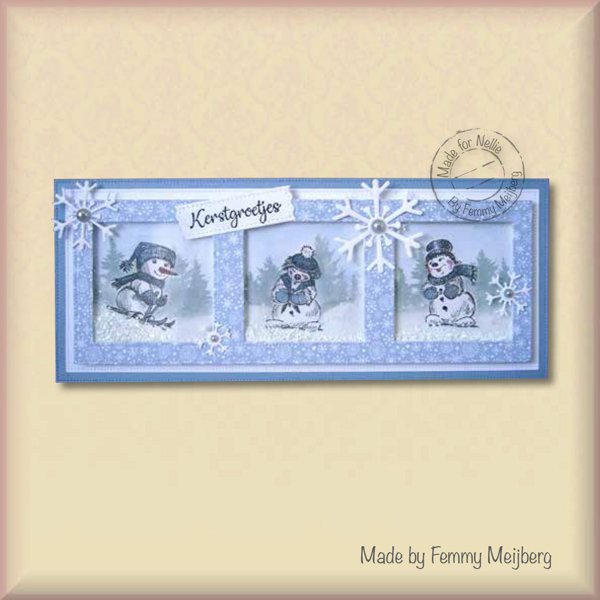 Nellie's Choice Clear Stamp Winter Time - Snowman With Top Hat-3