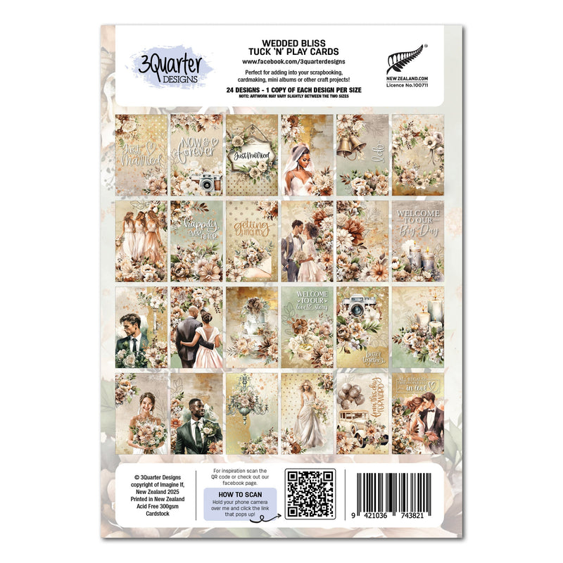 3Quarter Designs Wedded Bliss - Tuck N Play Cards-2
