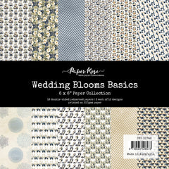 Colección de papeles Wedding Blooms Basics 6x6, 31746-1