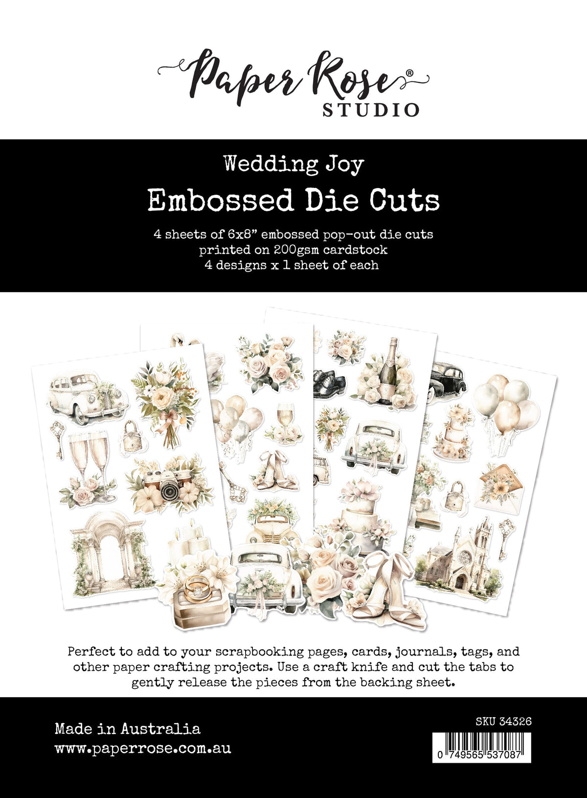 Wedding Joy Embossed Die Cuts 34326-1