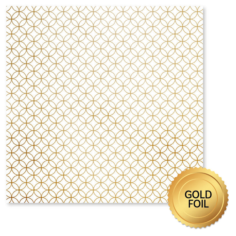 Wedding Joy Foil Gold C 12 x 12 Paper (6 pc Bulk Pack) 34518-1