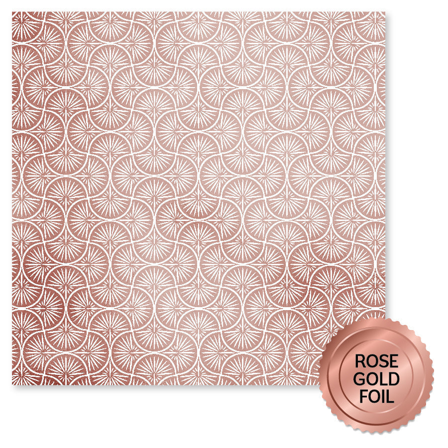 Papel Wedding Joy con lámina de oro rosa, 12 x 12 pulgadas (paquete a granel de 6 unidades) 34560