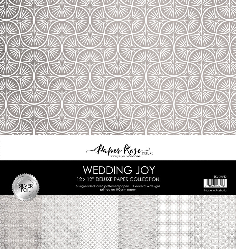 Wedding Joy Foil Silver 12x12 Paper Collection 34533-1