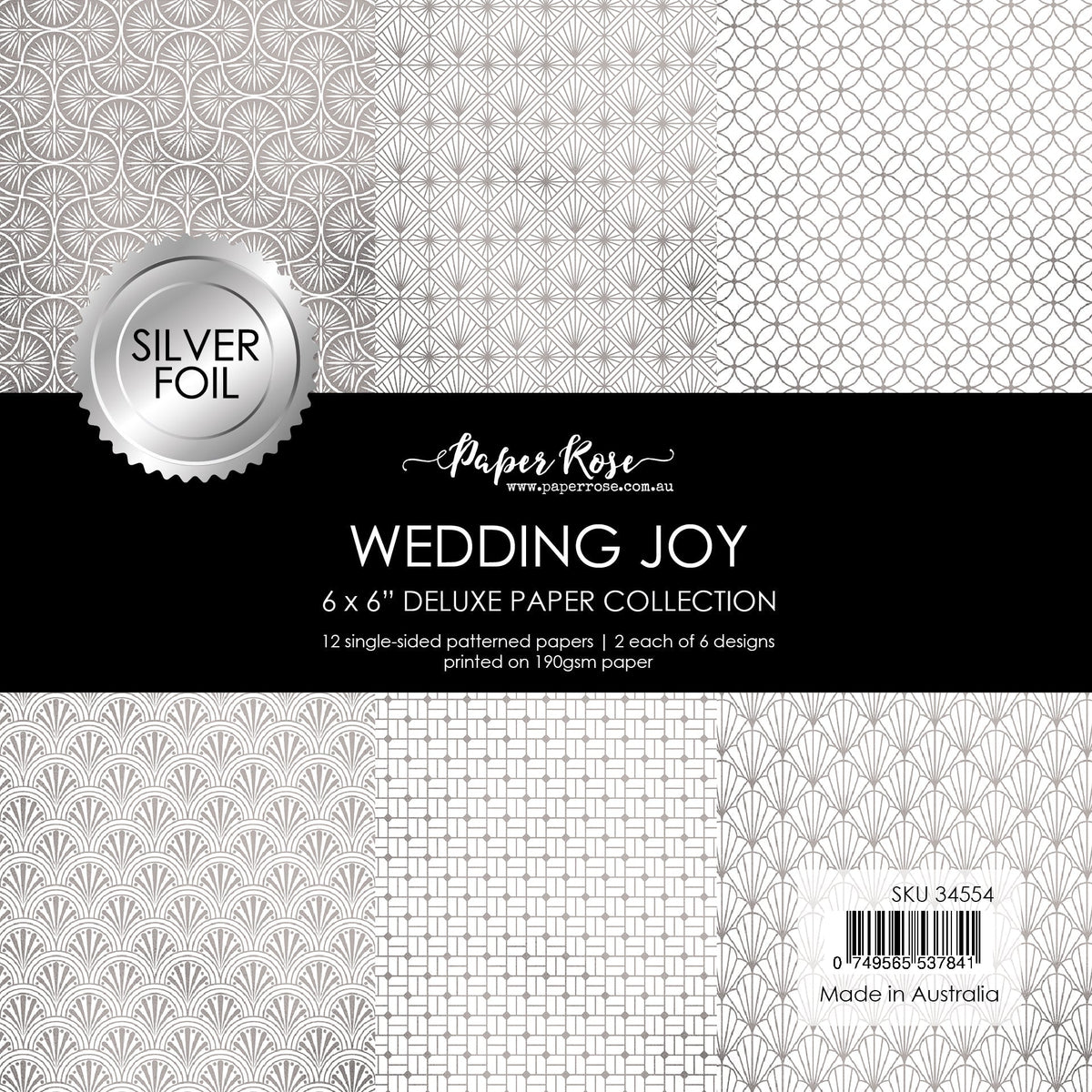 Wedding Joy Foil Silver 6x6 Paper Collection 34554-1