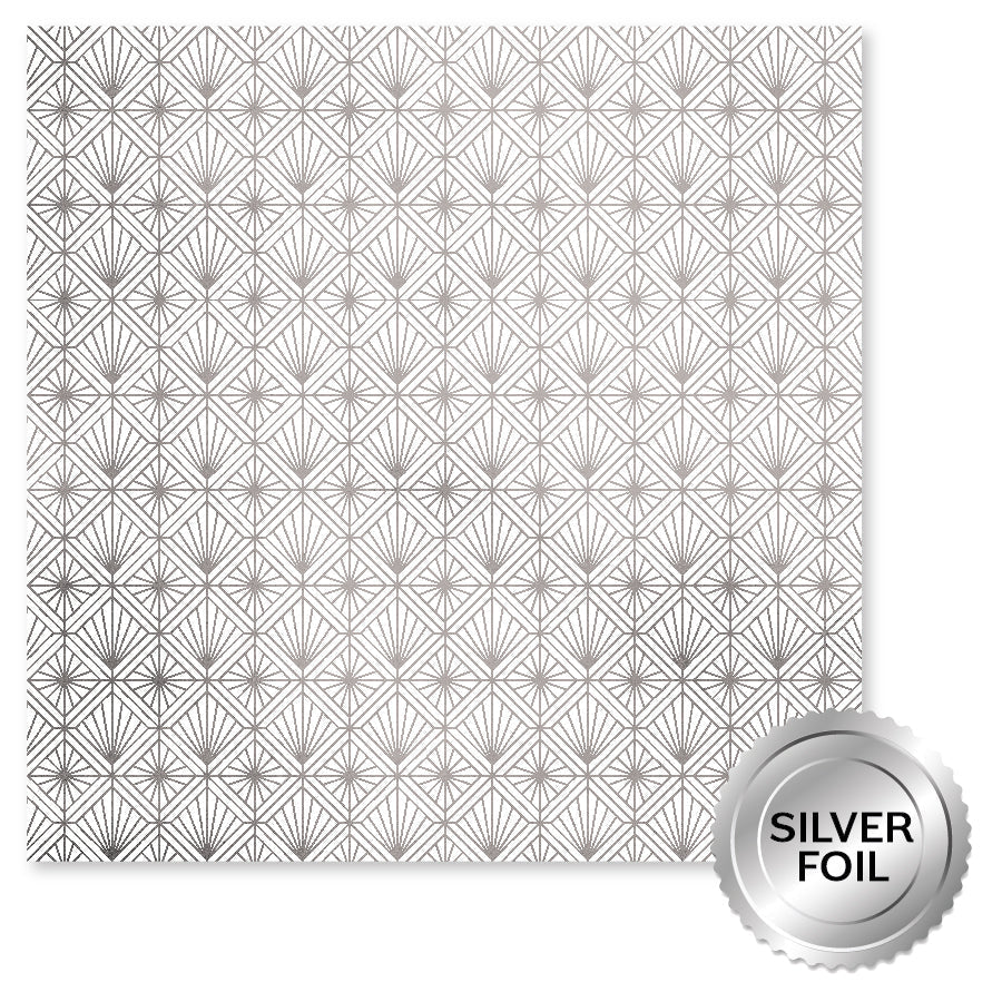 Wedding Joy Foil Silver B 12 x 12 Paper (6 pc Bulk Pack) 34539-1
