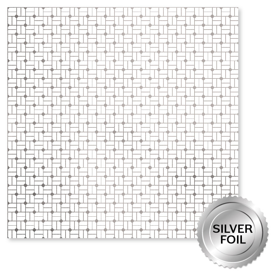 Wedding Joy Foil Silver E 12 x 12 Paper (6 pc Bulk Pack) 34548-1
