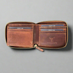 Men’s Zip-Around Cow Leather Wallet-3