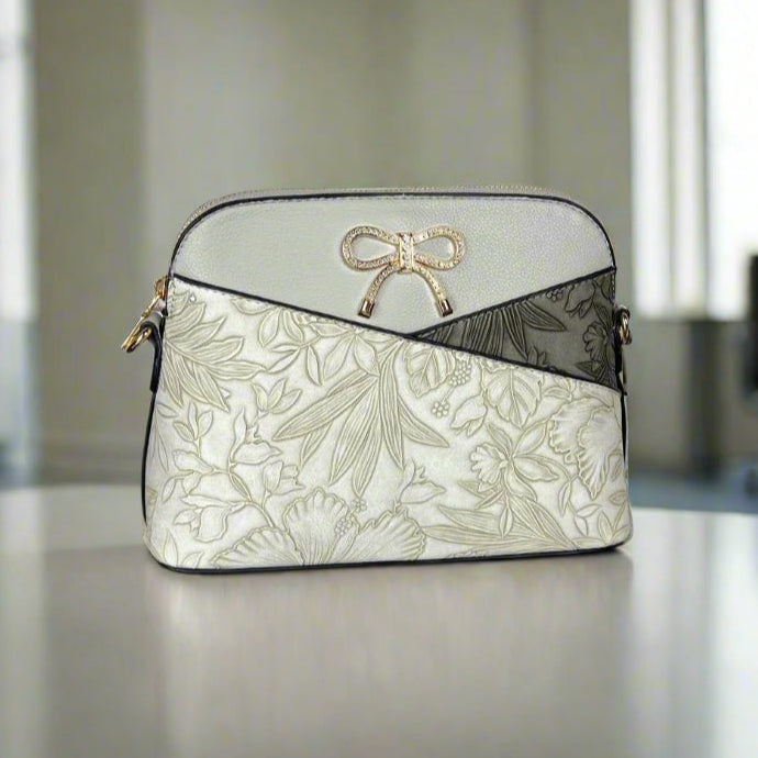 Temptation Italy Faux Leather Small Crossbody Bag with Floral Design-4